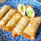 餃子の皮で枝豆チーズ♪